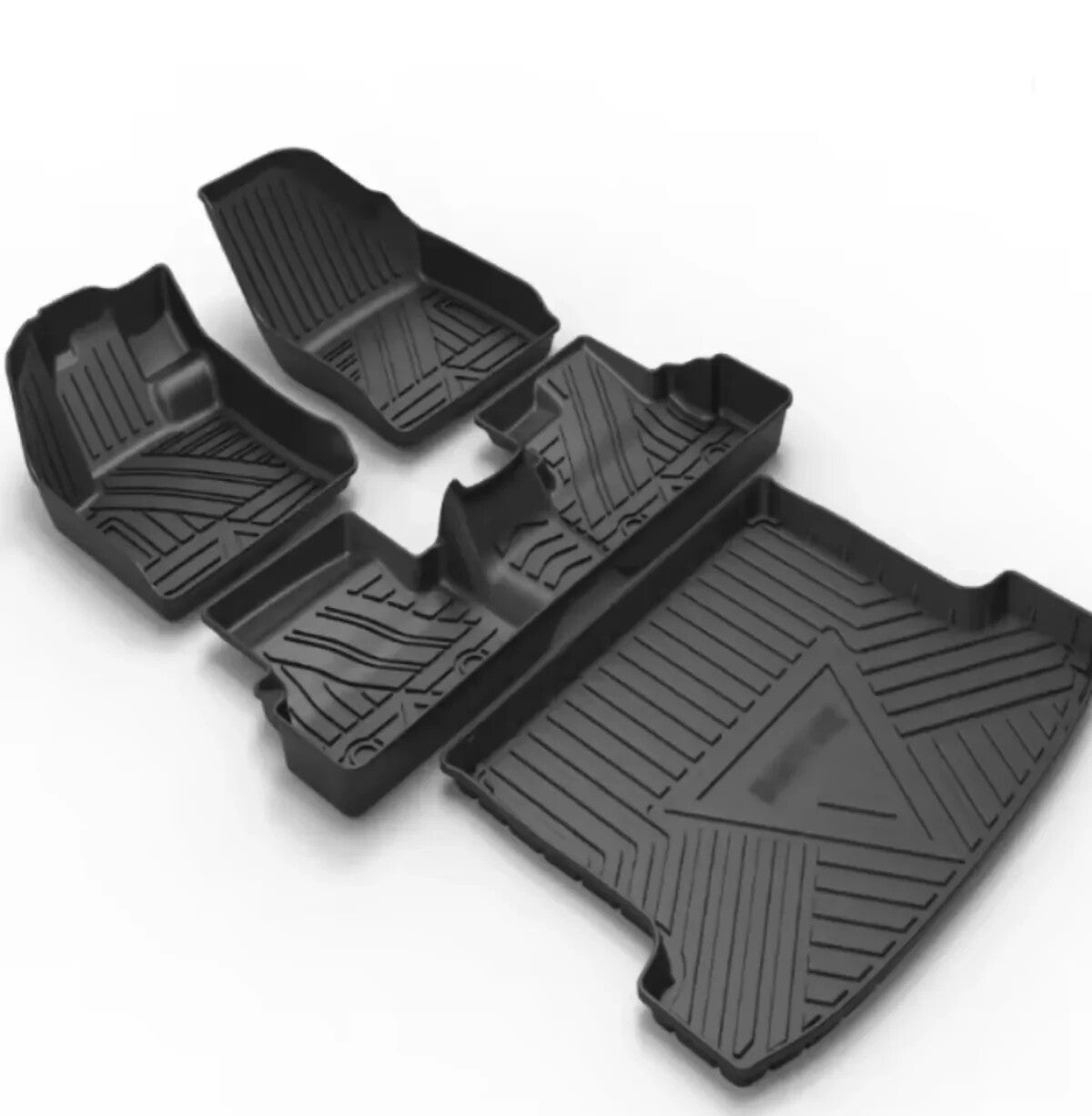 3D-Wannenmatten mit Kofferraumwanne in Schwarz